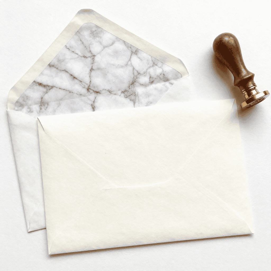 Luxury card with elegant wax seal